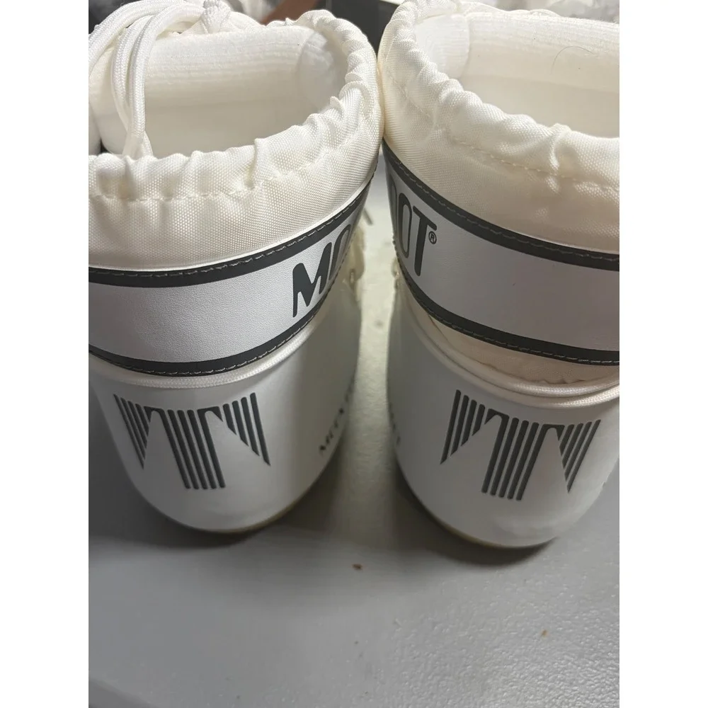 Moon Boot Icon Nylon Snow Boots White NWT EU 40/42 UK 7 US Mens 8/8.5